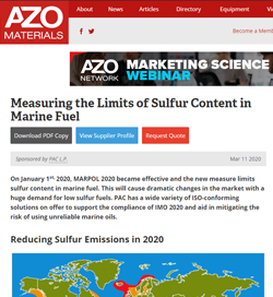 Measuring the Limits of Sulfur Content in Marine Fuel