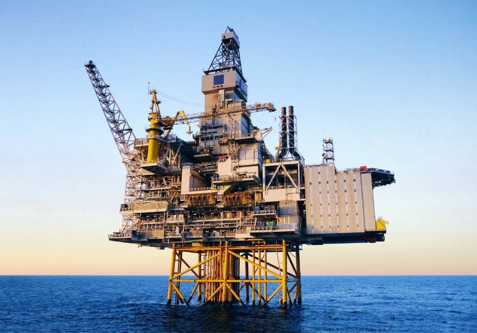 Offshore oil rig for process industry.