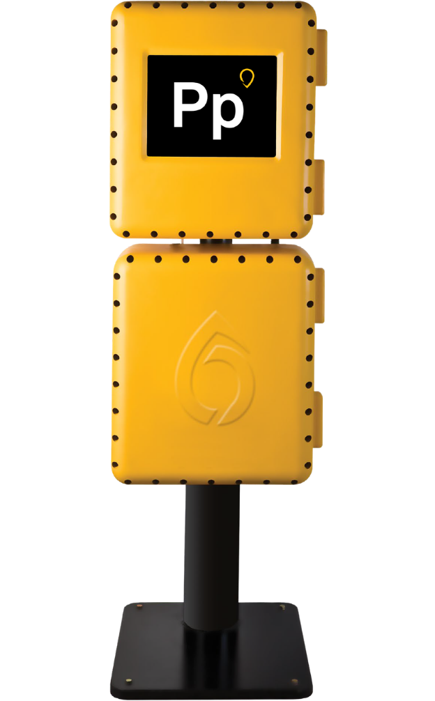 Yellow Icon Pour Point analyzer with a display showing 