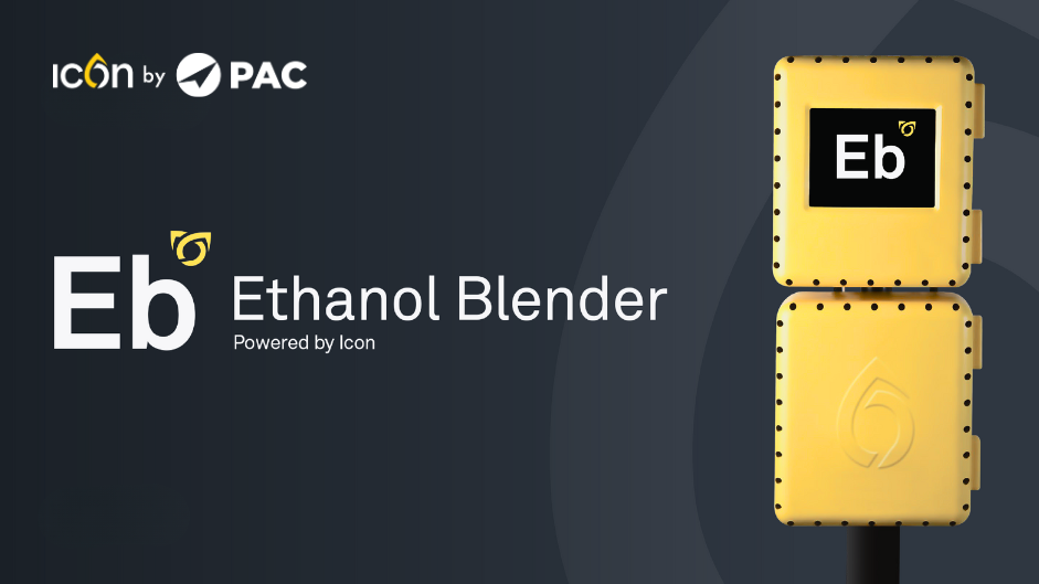 Image of an ethanol blender device, labeled 